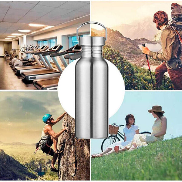 Stainless Steel Water Bottle Motivational Sports Drink Cup Flask