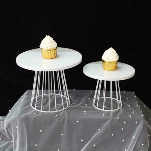 2X Metal Cake Stand Wedding Dessert Display Rack Cupcake Pedestal Tray Holder
