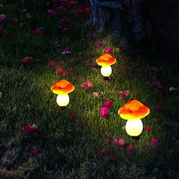 Solar Mushroom Fairy String Light LED Outdoor Garden Ornament Statues Yard Decor