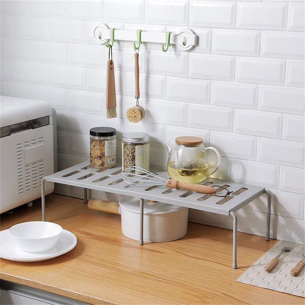Adjustable Cupboard Storage Shelf Organiser Holder Pantry Stand Rack Kitchen