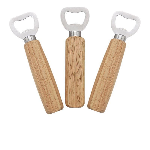 10pcs Wood Wooden Handle Bottle Opener Beer Wine Cap Opening Open Tools AU NEW