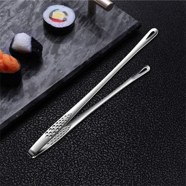 24/28cm Stainless Steel Kitchen Straight Grill Tweezers BBQ Food Tongs Tools AU