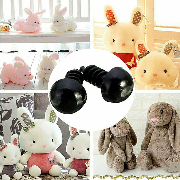 UP500x Teddy Plush Doll Black Plastic Safety Eyes DIY Toy Crafts Kit 6-12mm NEw