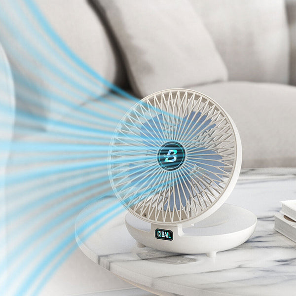 3 Speed Household Wall Hanging Fan Dual Use Rechargeable Kitchen Fan Foldable