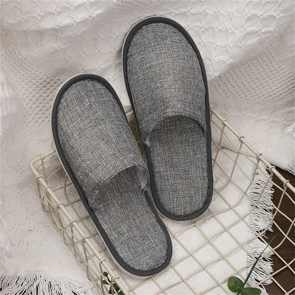 UP 100Pairs Unisex Grey Disposable Slipper SPA Non-Slip Slippers Hotel Household