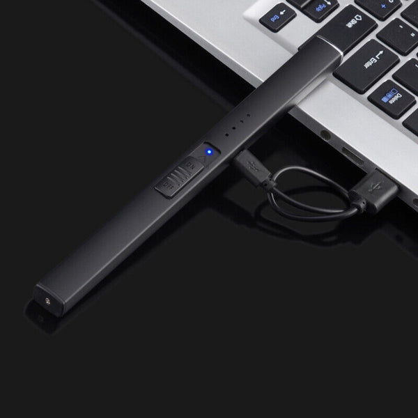 Electric Rechargeable Flameless USB Lighter Candle BBQ Windproof Kitchen Tool AU