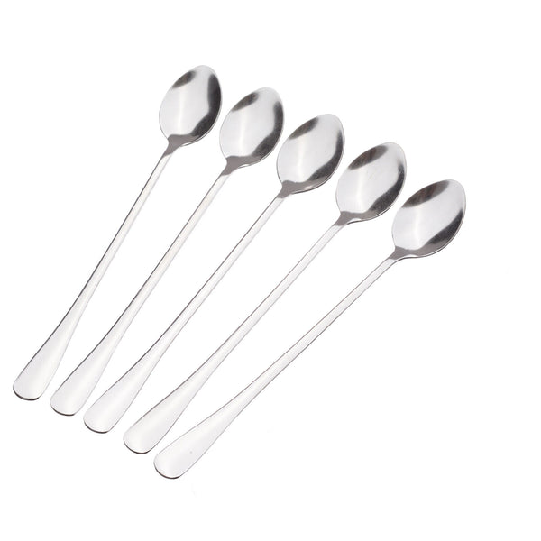 9pcs Long Handled Stainless Steel Coffee Spoon Cold Drink Ice Cream Tea Spoon AU