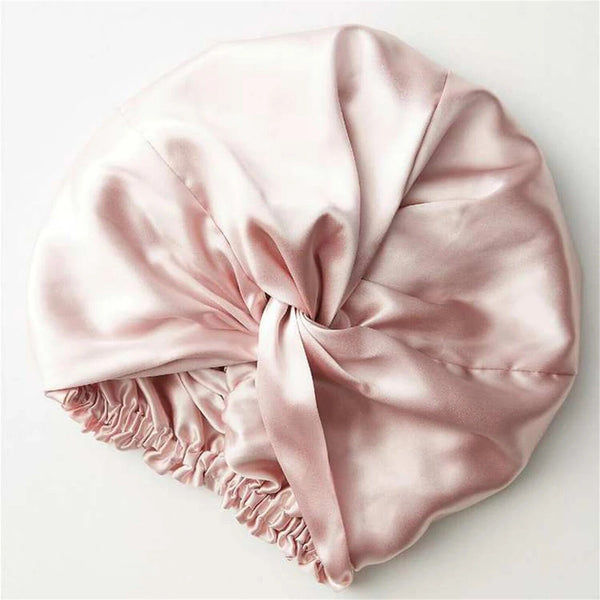 Soft Silk Night Cap Care Bonnet Double-layer Sleeping Cap Hair Styling AU