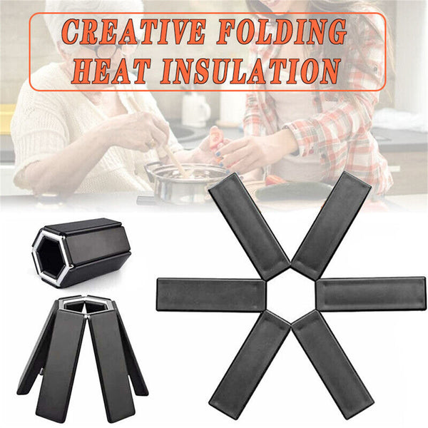 2X Creative Folding Heat Insulation Pad Placemats Foldable Bowl Cup Pad AU Stock