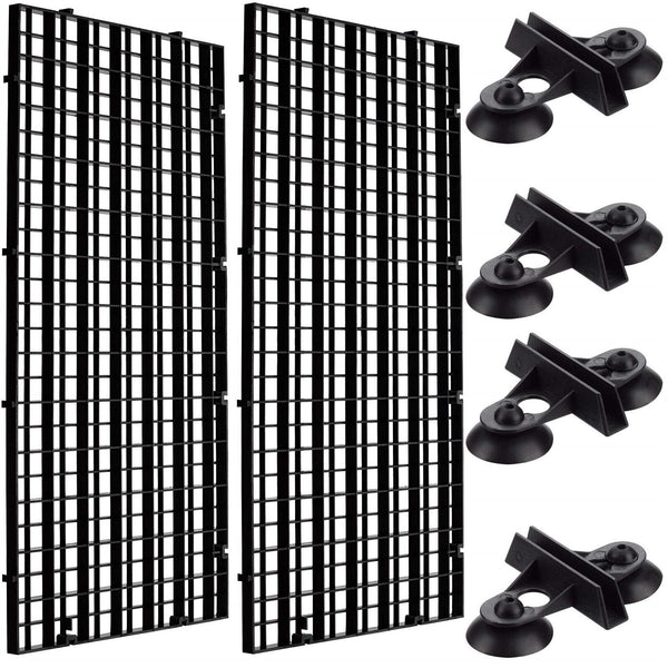 4PCS Fish Tank Grid Divider Tray Filter Bottom Egg Crate Isolate Aquarium Set AU