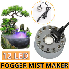 Mist Maker Fogger Mister Fogger Fountain Pond Air Humidifier Atomizer 12 LED AU