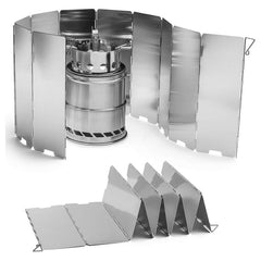 10 Plate Aluminum Alloy Camping BBQ Cooker Stove Wind Shield Screen Foldable AUS