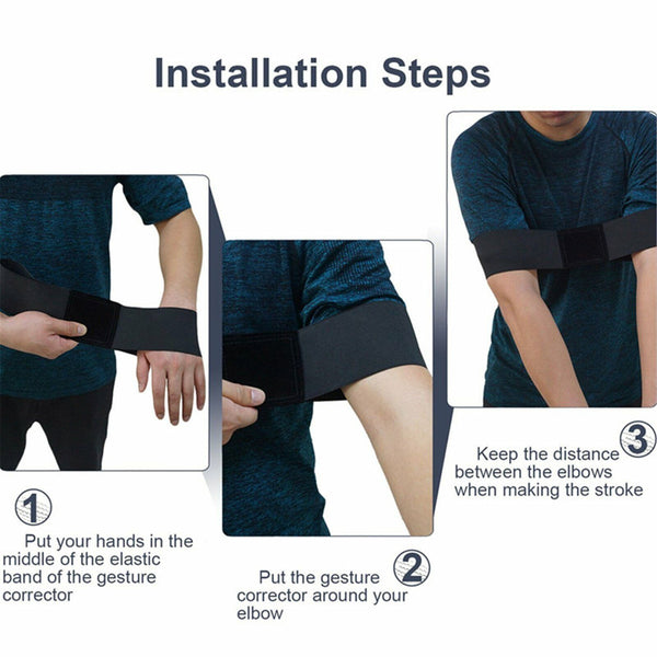 Golf Swing Training Aid Golf Arm Band Posture Motion Correction Belt AUS