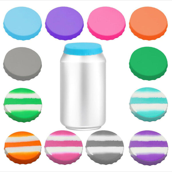 6PCS Silicone Soda Can Saver Lid Soda Can Covers for Beer Can Drink Covers AU