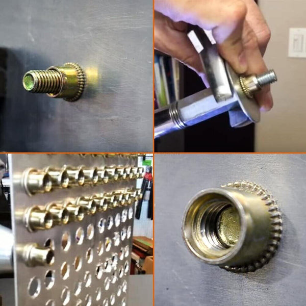 50-100x Rivet Nut Bolt Steel Rivets Tool Flange Blind Nutserts Flat Zinc Plating