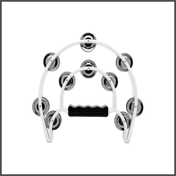 Double Half Moon Tambourine Musical Percussion Instrument Bell Beat Drum ABS AU