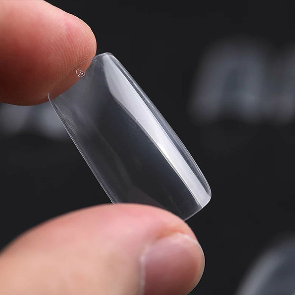 1000PCS Fake French Nail Tips Clear Stiletto False Gel Pointy Art Acrylic AUS