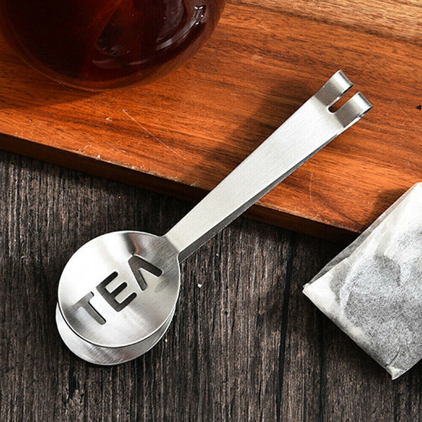 Tool Tea Bag Drying Decorative Kitchen Stainless Steel Teabag Squeezer Tongs AU