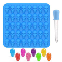 Gummy Mould – 40-Cavity Silicone Skull Jelly & Candy Mould