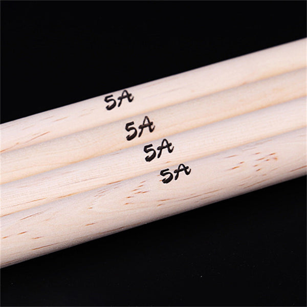 2Pair 5A Maple Wood Lightweight Endearing Music Oval Tip Drumsticks Drum Sticks