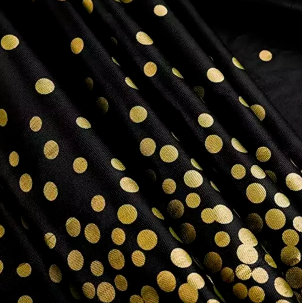 Black Gold Dot Tableware Party Supplies Plates Napkins Disposable Decoration