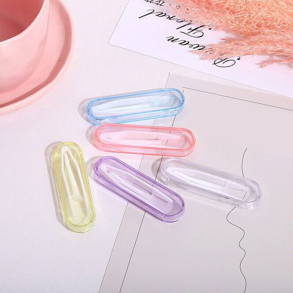 Contact Lens Tweezers Stick Inserter Remover Tool Kit Tip Storage Case Box Set