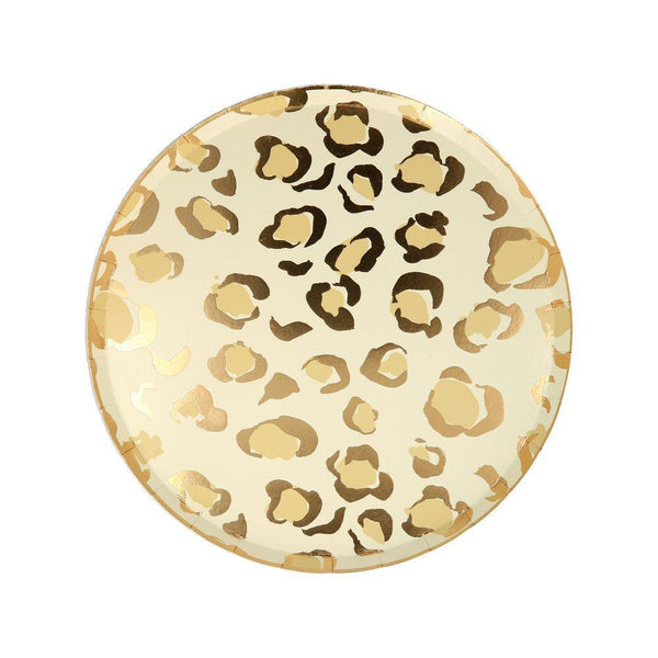 Gold Leopard Tableware Party Supplies Plates Napkins Cups Birthday Decoration