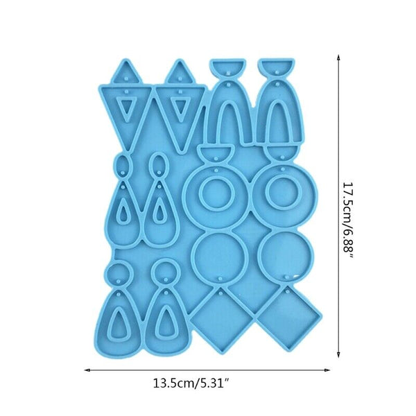 Earrings Epoxy Resin Mold Ear Studs Dangle Casting Silicone Mould DIY Craft Tool