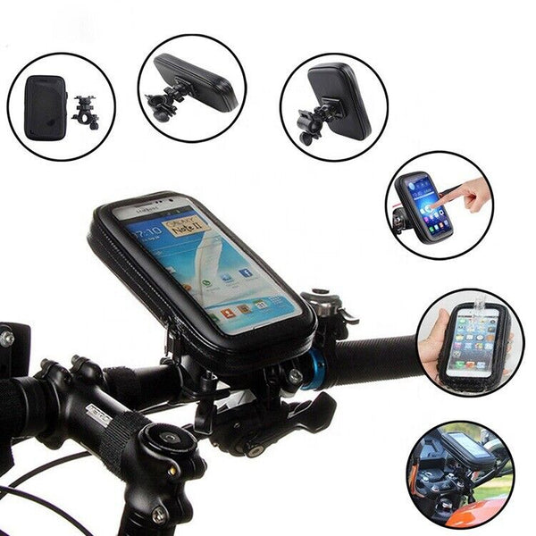 Waterproof Bicycle Bike Motorcycle Handlebar Mount Holder Case For Mobile Phone