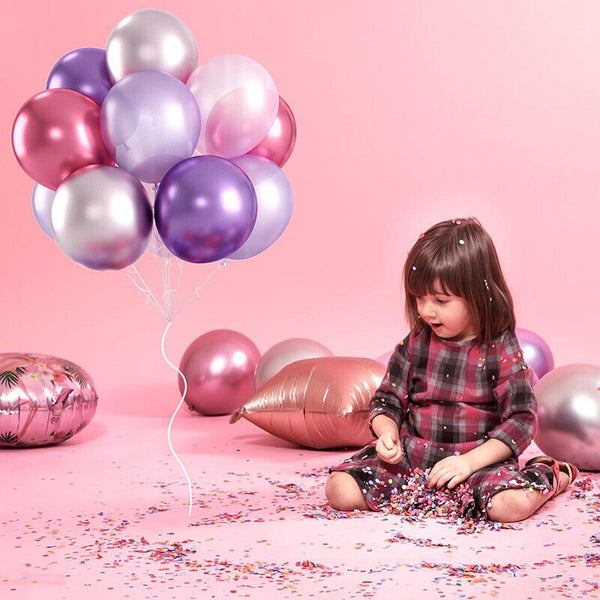 12inch/30cm Metallic Birthday Balloons Chrome Metal Balloons Party Wedding Decor