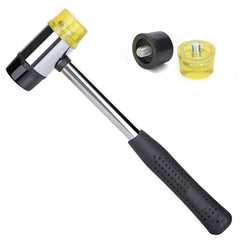 25MM Rubber Mallet Soft Face Hammer Double Side Grip Handle Shaft DIY No Harm AU