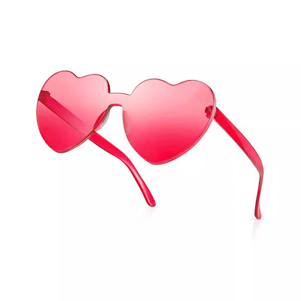 Love Heart Shape Sunglasses Fun Dress Party Festival Glasses Candy Colour AU