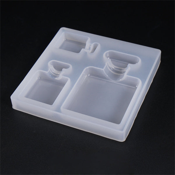2PCS Silicone Perfume Bottle Patch Mold DIY Making Crystal Epoxy Resin Crystal