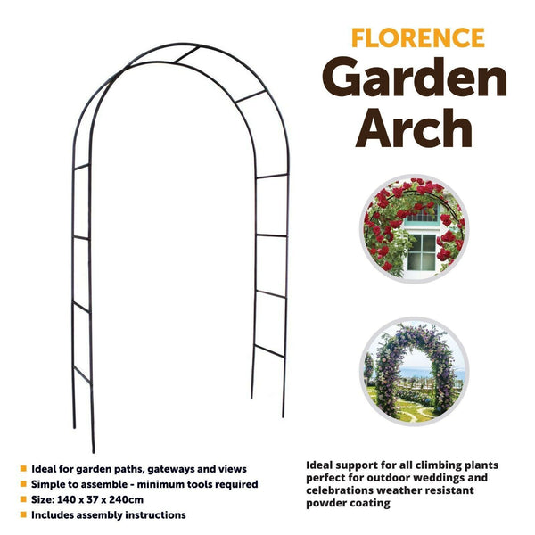 Heavy Duty Metal Garden Arch Pergola Pavilion Outdoor Home Climbing Plant Arbour