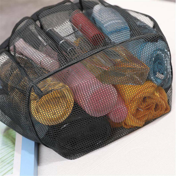 Mesh Shower Bag Caddy 8 Pocket Bathroom Tote Toiletry Bath Organizer Portable AU