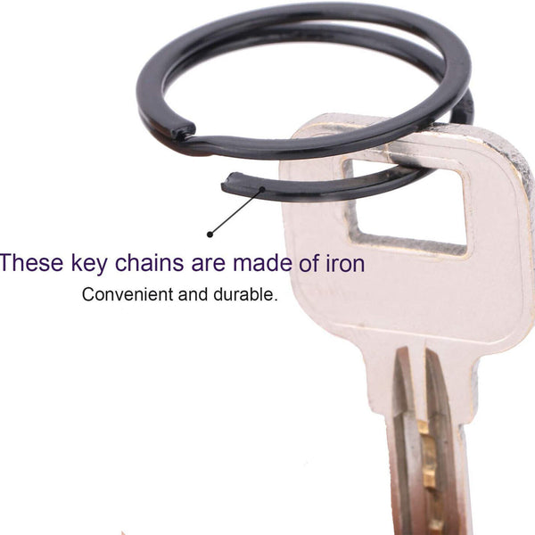 40PCS Stainless Steel Key Holder Split Scuba Rings Keyring Keychain Keyfob 25mm
