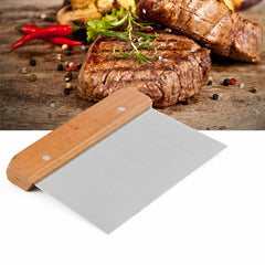 Stainless Steel Dough Bench Scraper Wooden Handle Cake Slicer Pastry Cutter AU