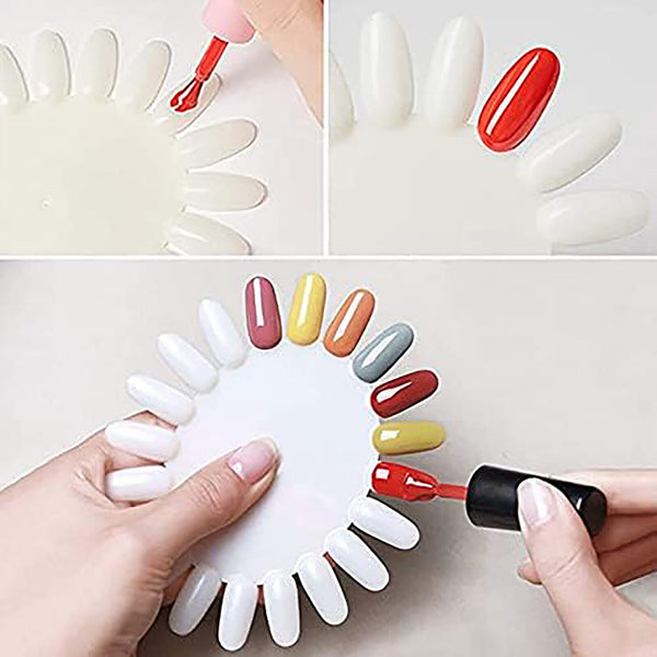 Nail Polish Color Display Wheels Chart Natural White Tips Swatch UV Gel AU