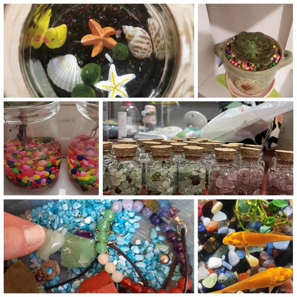 100G Natural Gemstone Tumbled Crystal Chips Chakra Wicca Jewelry Rose Quartz AU