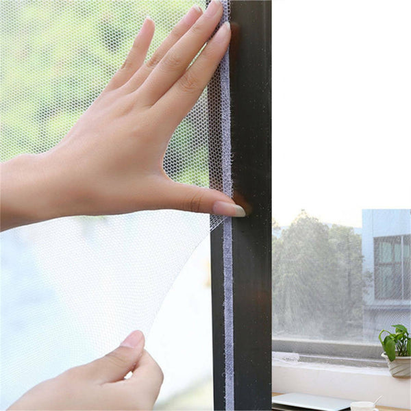 2 sets Insect Window Netting Screen Cover Fly Mosquito Mesh Kit Curtain Wasp AU