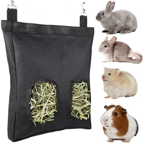 2Styles Rabbit Hay Bag Guinea Pig Pet Hanging Pouch Feeder Holder Eating Feeding