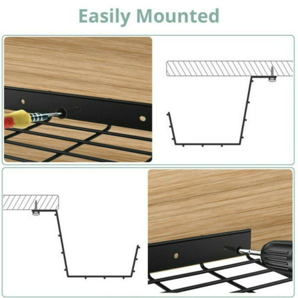 1-2X Under Cable Management Tray Under Desk Cable Organizer for Wire Management