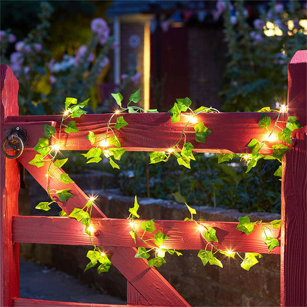 12PCS 3M LED Artificial Ivy Flower 3M Fairy String Lights Garland Wedding Xmas