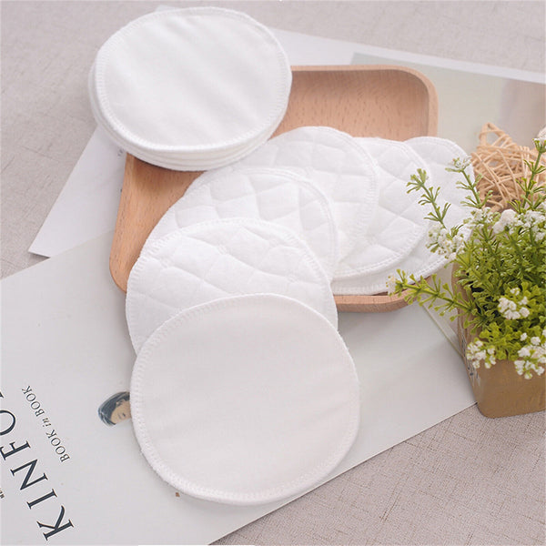 20X Bamboo Cotton Reusable Breast Pad Nursing Organic Plain Washable Pads White