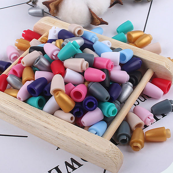 50PCS Colorful Breakaway Clasp Clasps Silicone Bead Necklace Lanyard Safety Pop