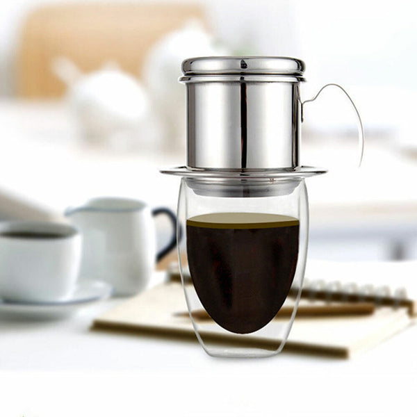 304 Stainless Steel Vietnamese Drip Coffee Pot Infuser for Home Filter Maker