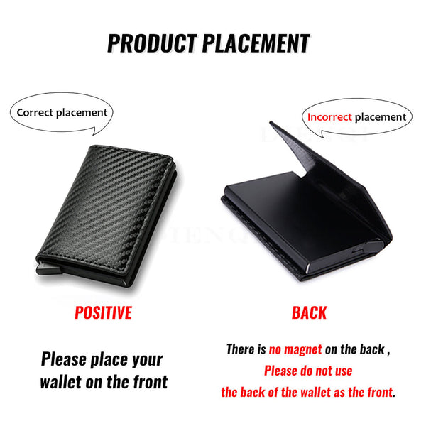 Men RFID Blocking Leather Trifold Credit Cards ID Holder Money Clip Wallet Purse