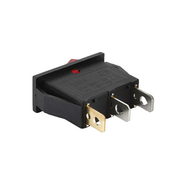 2x Ultra Mini ROCKER TOGGLE SWITCH ON-OFF - Red LED Full Illuminated AU