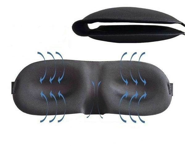 Travel Sleep Eye Mask Soft Memory Foam Padded Shade Cover Sleeping Blindfold - Lets Party