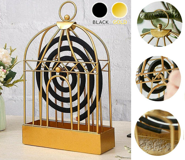 Mosquito Coil Holder Outdoor Birdcage Decor Burner Repellant Garden Mozzie Home - Lets Party